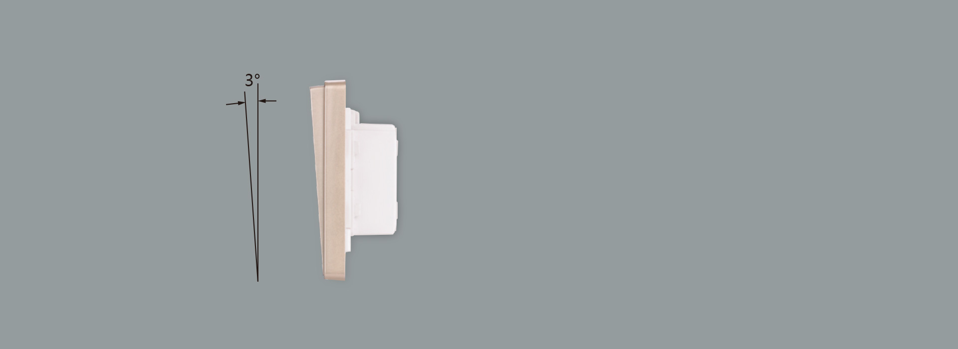 小擺角設計 輕盈自如 開關3°小擺角，...