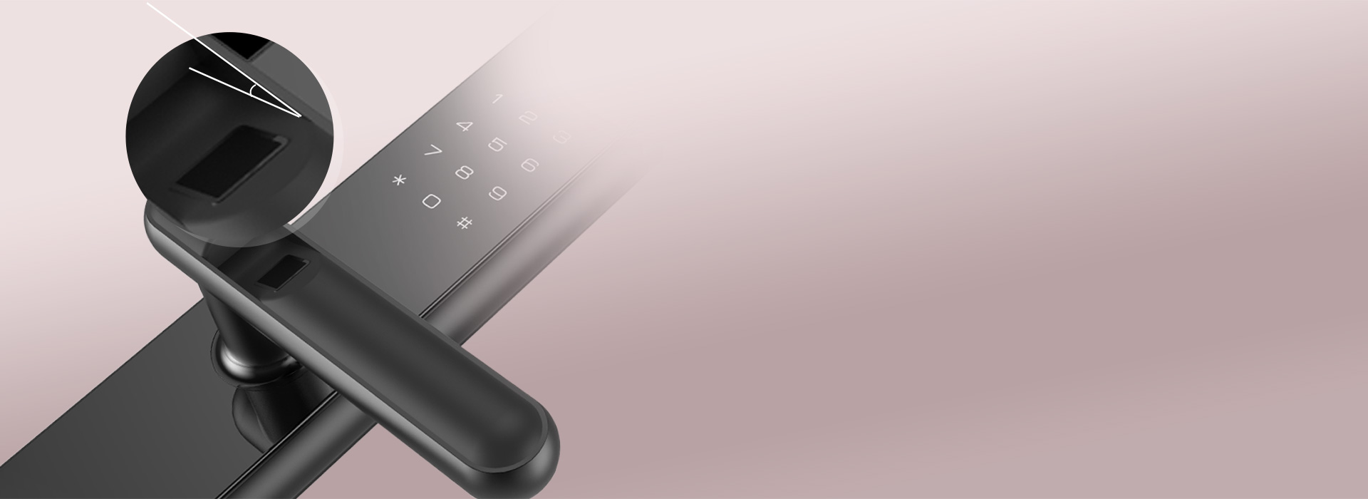 指紋識別，一握即開 指紋識別模塊位于門...