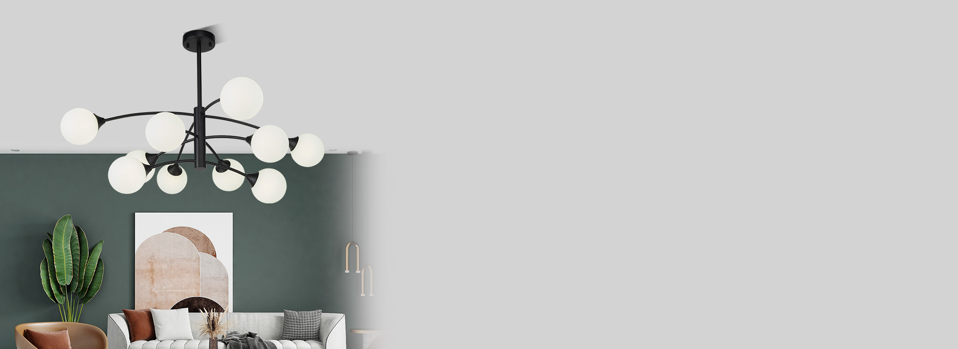 如星閃耀，令人神往遐思 一顆顆球形燈罩...