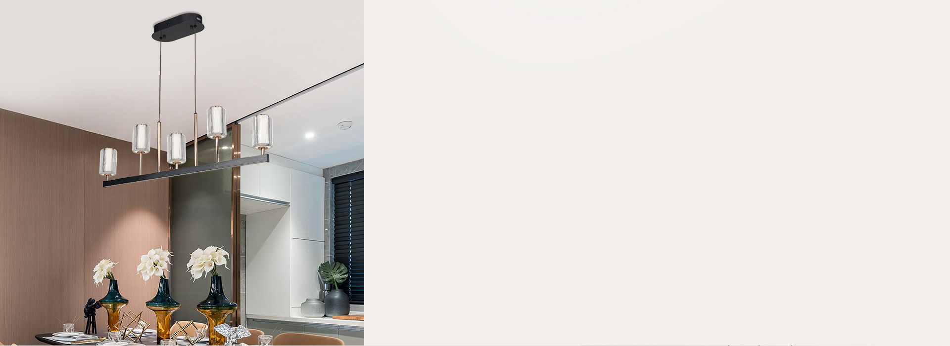 吊線輕松可調，適配不同層高 餐廳燈標配...