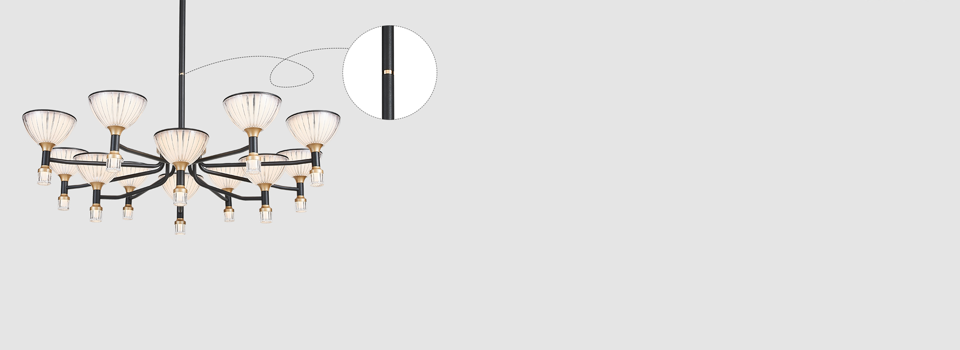 可調節吊桿，適配不同層高 正泰照明吊燈...