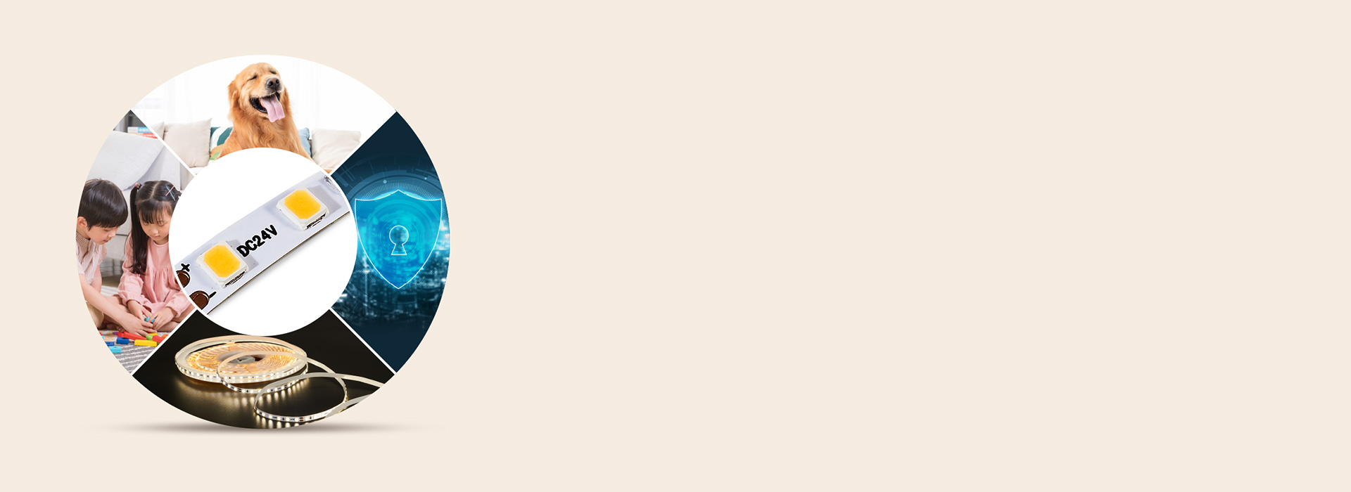 24V低壓燈帶，安全可靠 相對于高壓燈...