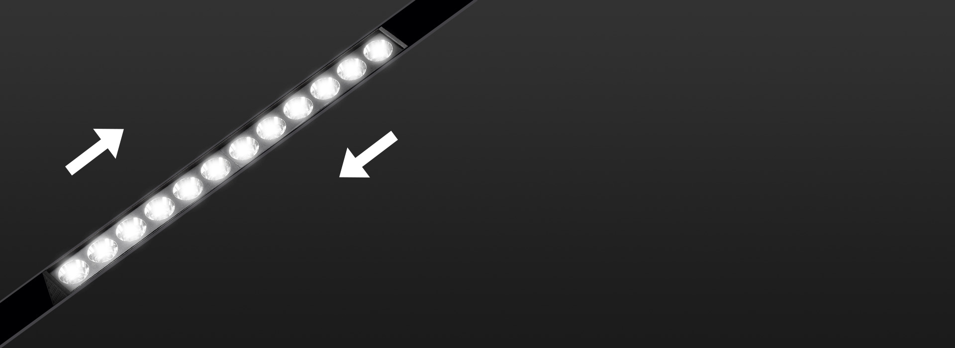 自由布光，發(fā)揮你的想象 燈具在軌道靈活...