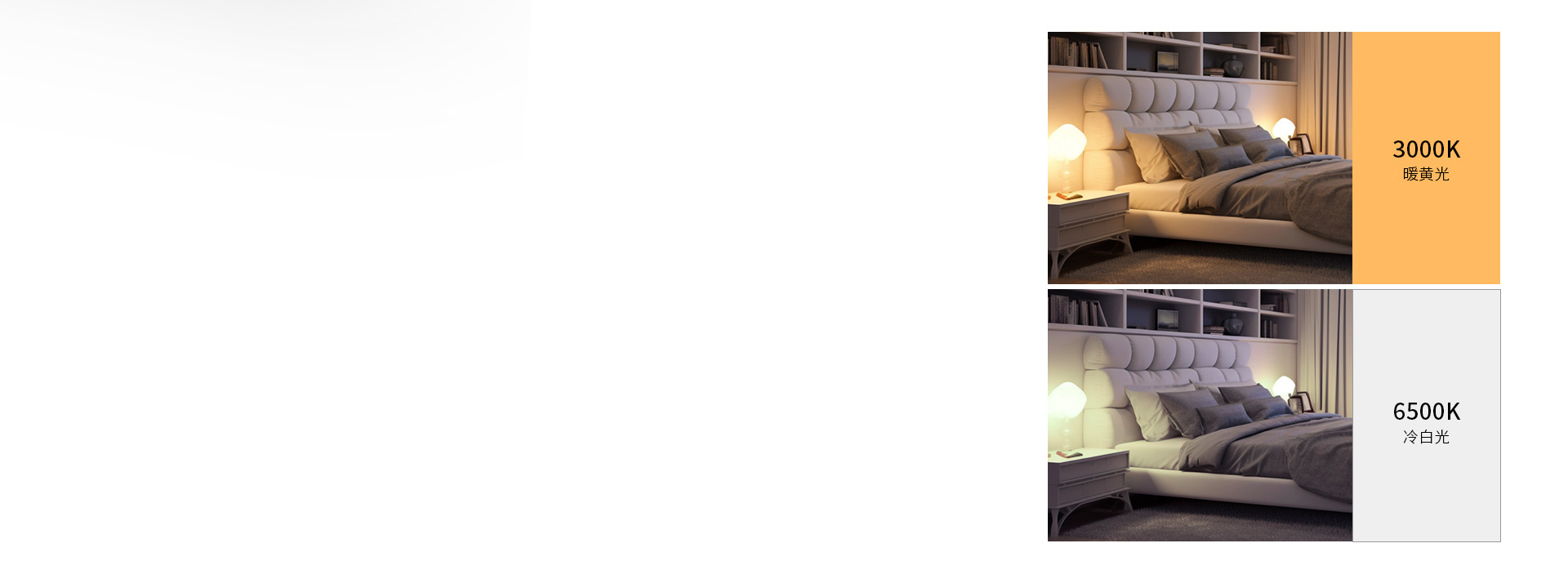 3000K/6500K兩種光色產品可選...