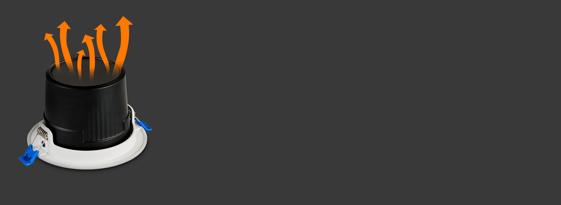 高效散熱保障壽命 燈體一體成型，表面精...