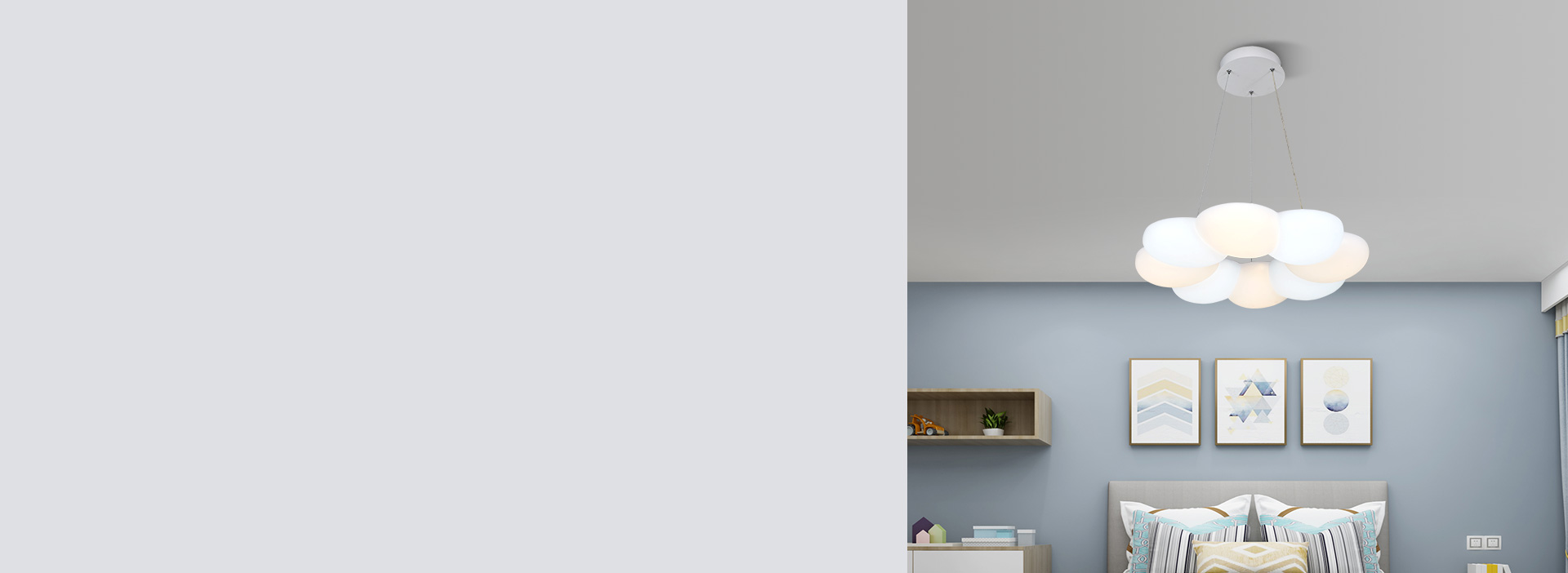 臥室：陪你快樂地入睡 抬頭看見花朵般的...