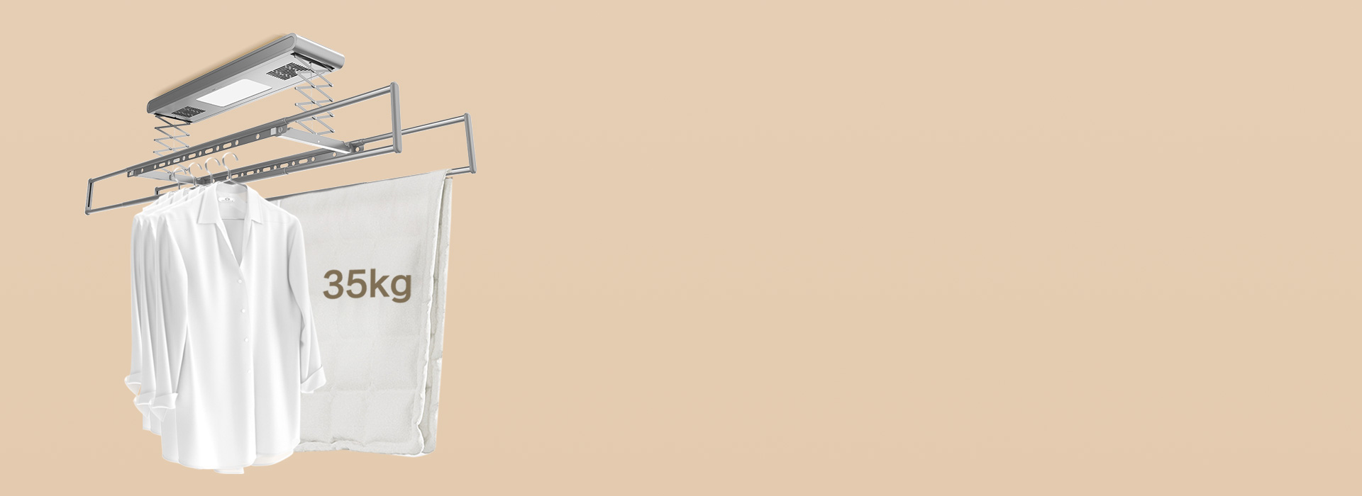 70斤強力承重，全家衣物一起曬 強大承...