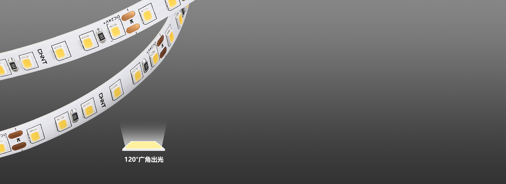 廣角出光，光線柔和 120珠/米均勻排...