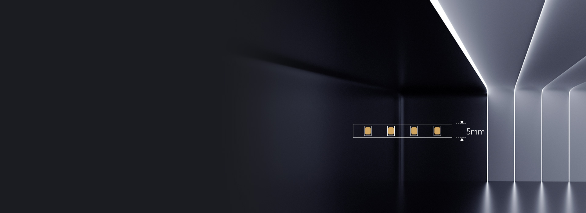 窄燈槽輕松使用 寬度低至5毫米，窄邊設(shè)...